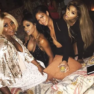 Lady Marmalade - "Four bada** chicks from the Moulin RougeHey sistas, soul sistas, betta get that dough sistas!We drink wine with diamonds in the glass By the case, the meaning of expensive taste."(Photo: Lil Kim via Instagram)