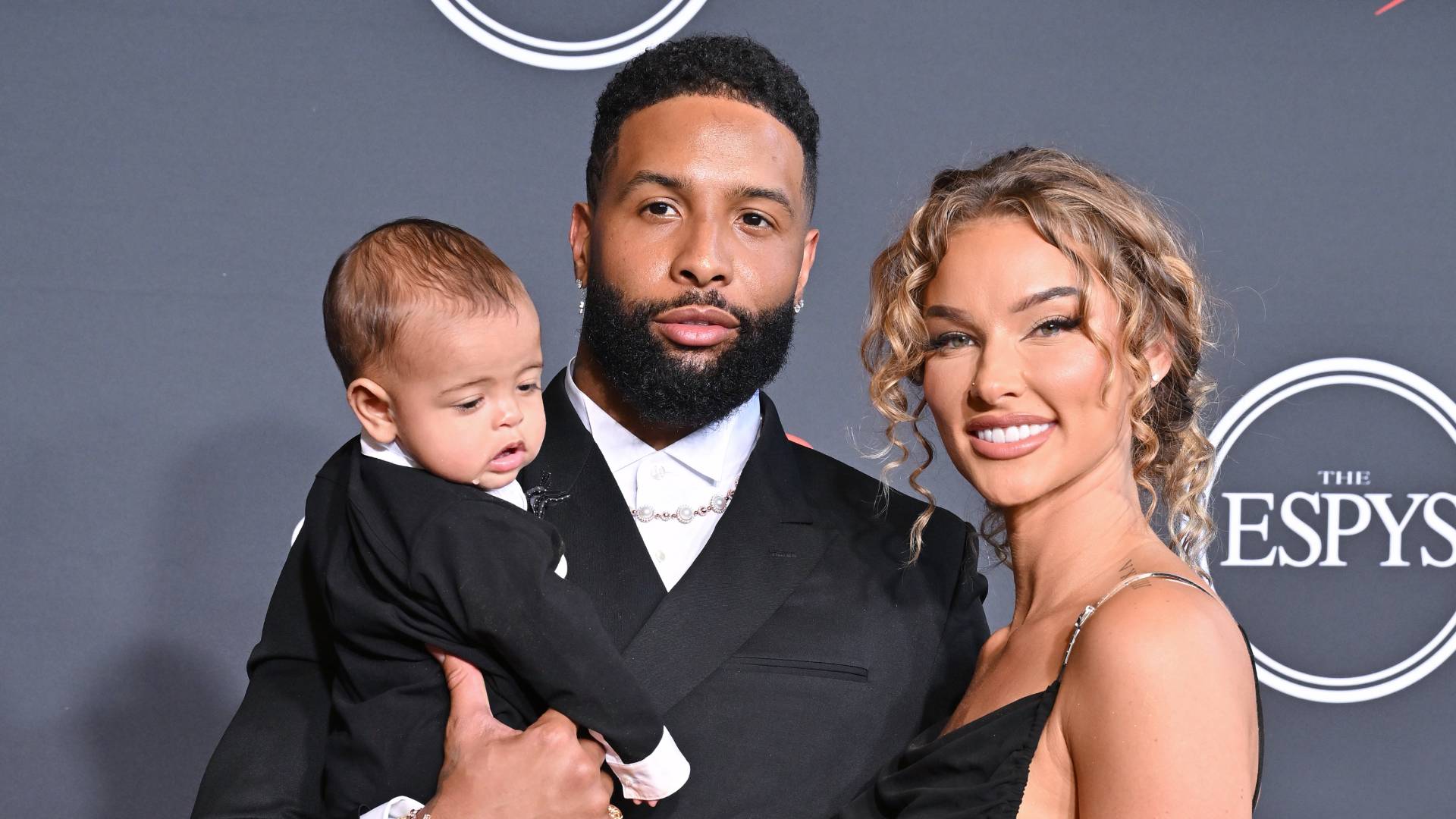 Zydn Beckham, Odell Beckham Jr. and Lauren Wood attend the 2022 ESPYs at Dolby Theatre on July 20, 2022 in Hollywood, California. 