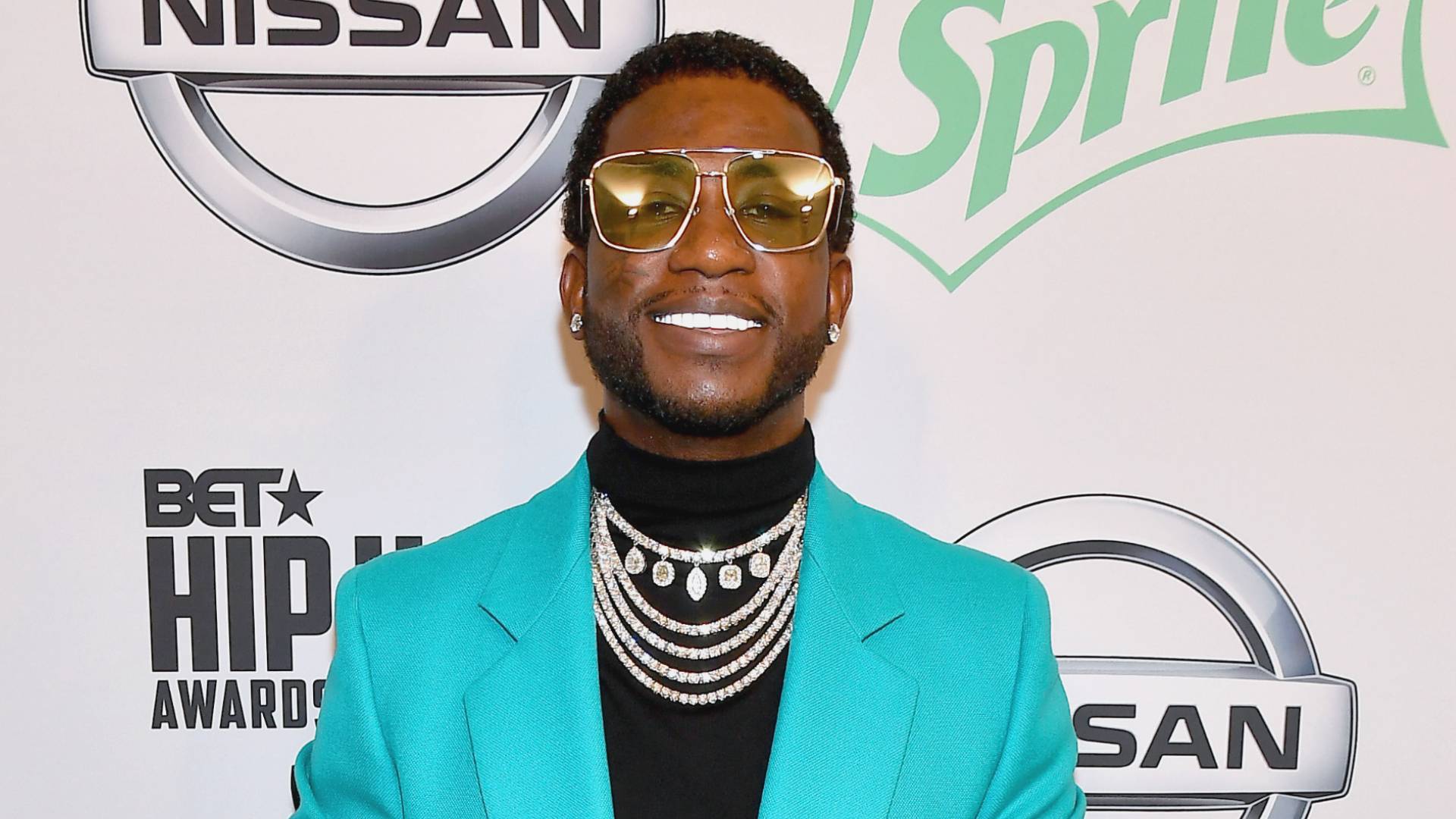 Rapper Gucci Mane arrives at the BET Hip Hop Awards 2018 at Fillmore Miami Beach on October 6, 2018 in Miami Beach, Florida. 