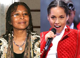Alice Walker - The celebrated author and poet aimed her powerful pen at Alicia Keys, calling upon the singer to participate in a boycott movement against the government of Israel and skip a concert she had scheduled in the Middle East nation. Despite her passionate pleas, Keys vowed to keep her date with Israel.  (Photos from left: Peter Kramer/Getty Images, Cliff Watts, Kevin Winter/Getty Images for PCA)
