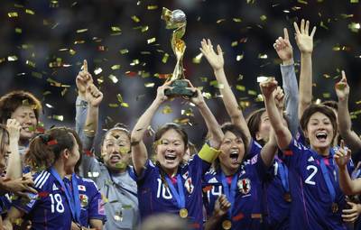 Japan Defeats U.S.&nbsp; Women in Soccer - On Sunday, the Japanese women national soccer team upset the United States on penalty kicks to win their nation's first World Cup title 3-1.(Photo: AP Photo/Michael Probst)