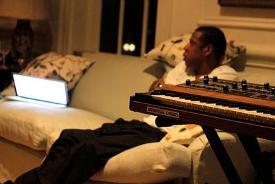 Loungin' Son! - Jay-Z kicking back.&nbsp;(Photo: Courtesy of Life + Times)