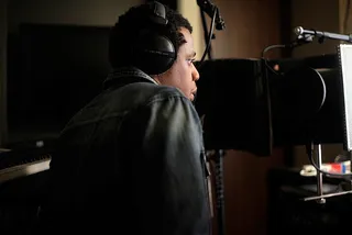 In the Booth - Jay-Z lays down a track.(Photo: Courtesy of Life + Times)