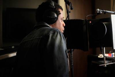 In the Booth - Jay-Z lays down a track.(Photo: Courtesy of Life + Times)