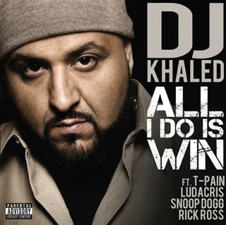 All He Does is Win&nbsp;February 8, 2010 - DJ Khaled's smash hit &quot;All I Do is Win,&quot; a single off his album Victory iscertified platinum. The song might as well be Khaled's motto. Dude is extraordinarily focused.(Photo: We The Best Records)