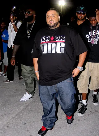 Springfest in the City That He's From May 28, 2011 - Rick Ross and DJ Khaled rock Best of the Best in Miami over Memorial Day Weekend. Khaled's shirt says &quot;I'm On One&quot;--the latest single from his upcoming album We The Best Forever. Next Stop? The 2011 BET Awards(Photo: Aaron Gilbert/WENN.com)