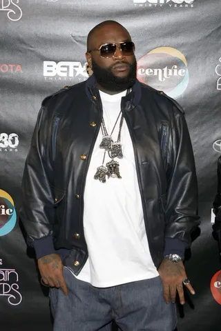 Soul GlowNovember 10, 2010&nbsp; - Rick Ross poses on the red carpet at the 2010 Soul Train Awards at the Cobb Energy Performing Arts Centre on November 10, 2010 in Atlanta.&nbsp;(Photo by Ben Rose/PictureGroup)