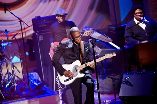 It's the S-A-Doubled-D-I-Q - Award-winning singer Raphael Saadiq hits the stage to perform his songs &quot;Stone Rollin'&quot; and &quot;Good Man.&quot;&nbsp;(Photo: Darnell Williams/BET)