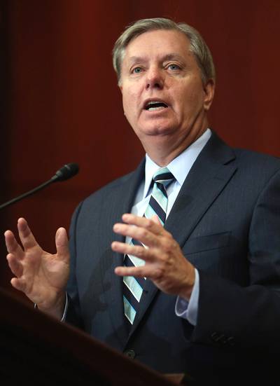 True Colors - In a recording captured by CNN, South Carolina Sen. Lindsey Graham, who reportedly is mulling over a 2016 presidential bid, was heard saying: “I’m trying to help you with your tax status. I’m sorry the government’s so f**ked up. If I get to be president, white men in male-only clubs are going to do great in my presidency.”&nbsp;(Photo: Chip Somodevilla/Getty Images)