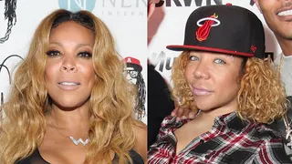 Wendy Williams compares Tiny's permanent eye-color change to skin bleaching: - &quot;The eyes are the windows to the soul. Getting your eyes permanently done like this is to me as bad as people who bleach their skin. You can self-hate your flat boobs and you can self-hate your flat butt, whatever, but the eyes?&quot;(Photos from left: Rommel Demano/Getty Images, Donald Bowers/Getty Images for Connected Ventures)