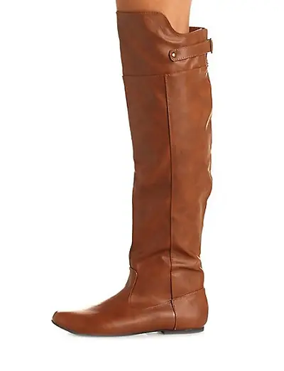 Charlotte Russe Round Toe Flat Over-the-Knee Boot ($41) - These soft, faux leather boots are buttery smooth and lightweight. Not to mention, they're a great deal.&nbsp; (Photo: Charlotte Russe)