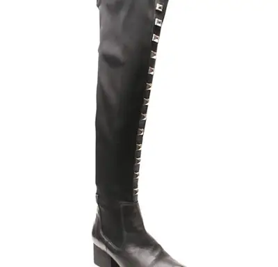 Two Lips Lava Over-the-Knee Boot ($189) - The buttons down the front give this sleek boot&nbsp;some serious edge.&nbsp; (Photo: Two Lips)