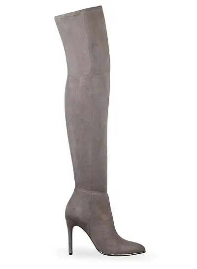 Zonian Over-the-Knee Pointed-Toe Boot ($159) - Talk about stepping it up! A hint of metallic brings subtle glamour to these ultra-sexy boots.  (Photo: Guess)