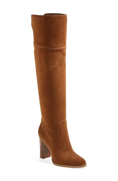 Michael Michael Kors 'Regina' Over-the-Knee Boot&nbsp;($285) - This&nbsp;caramel brown suede boot can be worn over the knee or slouched underneath it. Talk about versatility. (Photo: Michael Kors)