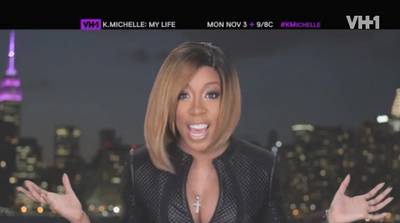 K. Michelle Bares All in New Trailer - Our favorite reality star turned R&amp;B superstar K. Michelle is back with another show and she?s taking us along for the ride. K. is holding nothing back in the extended trailer for her show, introducing us to her as a mother with small cameos from her son, her new relationship, and of course more music. Watch the extended trailer on VH1 now.(Photo: VH1)