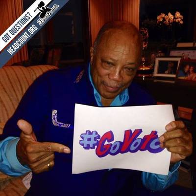 Quincy Jones - Quincy Jones wants you to vote. Everyone's voice matters. Let yours be heard.(Photo: HeadCount)