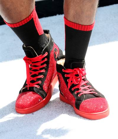 2016: Milan Christopher - Milan Christopher’s bright red kicks were the talk of the night at the coveted 2016 show. We found it quite stylish that the star expertly paired his diamond-encrusted sneakers with matching black and red socks.(Photo: David Livingston/Getty Images)