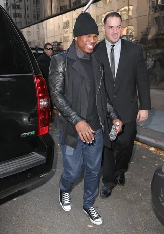 Cheesin' - Ne-Yo is all smiles as he's seen getting into his car in New York City.&nbsp;(Photo: Santi/Splash News)
