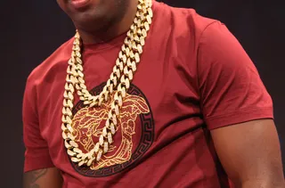 Tight Rope - Yo Gotti's shows off his chain on 106. (Photo: Bennett Raglin/BET/Getty Images for BET)