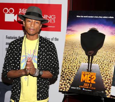 Music Man - Super producer Pharrell Williams attends the 2013 Variety Screening Series Presents Universal Pictures' Despicable Me 2 at ArcLight Hollywood in Hollywood, California. (Photo: Imeh Akpanudosen/Getty Images)