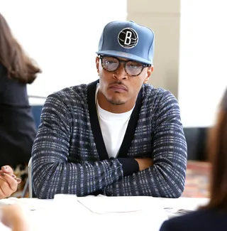 T.I. - The Southern rapper has been more than vocal about sharing his opinions on Donald Trump and the #BlackLivesMatter movement. Last year, he released a poem urging the group to take action beyond social media. This year, he marched the streets of Atlanta with protesters in early July.&nbsp;(Photo: Tasos Katopodis/Getty Images for 100,000 Opportunities Initiative)