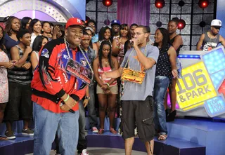 You Don't Want None - Freestyle Friday battle: Buddy Lo vs Bad Baragon at 106 &amp; Park, July 27, 2012. (Photo: John Ricard / BET)