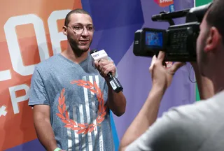 The Champ - Freestyle Friday champion Buddy Lo at 106 &amp; Park, July 27, 2012. (Photo: John Ricard / BET)