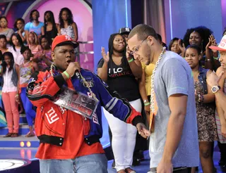 Come On - Freestyle Friday battle: Big Bad Baragon vs Buddy Lo at 106 &amp; Park, July 27, 2012. (Photo: John Ricard / BET)