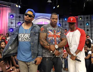 Heavyweights - Busta Rhymes with Reek Da Villain at 106 &amp; Park, July 25, 2012. (Photo: John Ricard / BET)