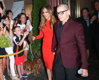 Birthday Girl - Jennifer Lopez is greeted by fans outside her hotel in New York City as she and boyfriend Casper Smart head out to celebrate her 43rd birthday.&nbsp;  (Photo: FameFlynet)