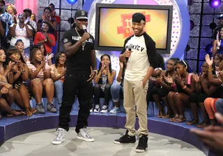 Wonder Kid - Ace Hood and Terrence J at 106 &amp; Park, July 23, 2012. (Photo: John Ricard / BET)