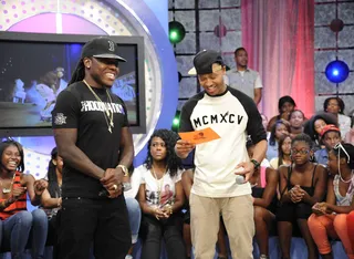 The Truth - Ace Hood and Terrence J at 106 &amp; Park, July 23, 2012. (Photo: John Ricard / BET)