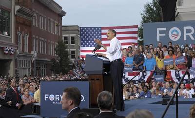 Barack Obama - &quot;If you've got a business, didn't build that,&quot; said Obama campaigning in Virginia in July, giving Republicans a sound bite used to portray the president as anti-business. (Photo: AP Photo/Susan Walsh)