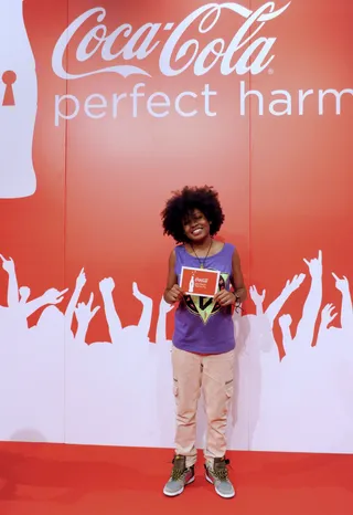 Gwen Is The Champ! - W.O.W winner backstage at 106 &amp; Park July 18, 2012. (Photo: Dane Delaney / BET)