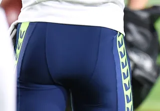 Football Tush - Are you liking what this Seattle Seahawks cornerback's workin' with?(Photo: Norm Hall/Getty Images)