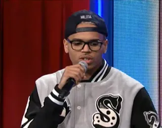 Breezy Apologizes - While promoting his album F.A.M.E., Chris Brown had an emotional outburst on a morning show. Breezy took the 106 &amp; Park stage the next day to explain the entire situation and to apologize for his actions.(Photo: BET)