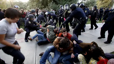 Investigation Launched After Police Pepper Spray Occupy Protesters&nbsp; - The president of the University of California college system plans to review law enforcement procedures on all 10 campuses after Occupy protesters were doused with pepper spray by campus police on Nov. 18. Two officers were placed on administrative leave in the incident.(Photo: AP Photo/The Enterprise, Wayne Tilcock)