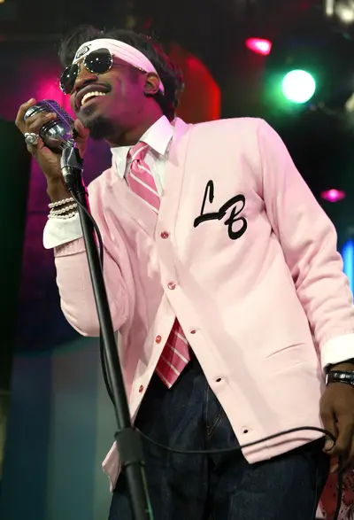 Andre 3000 (2003) - Always one to push the fashion envelope, Andre 3000 of Outkast rocks a baby pink LB cardigan in honor of his album The Love Below.(Photo: Frank Micelotta/Getty Images)