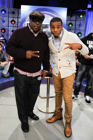 Two Funny Guys\r - Cedric the Entertainer with Kel Mitchell at BET's \r106 &amp; Park.&nbsp; (Photo: John Ricard/BET)