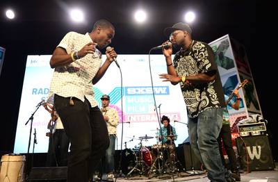 We Be Jammin' - The Roots inspired a new generation of hip hop funkateers as hip hop band Zalama Crew got loose on the Radio Day Stage.(Photo: Scott Dudelson/Getty Images)