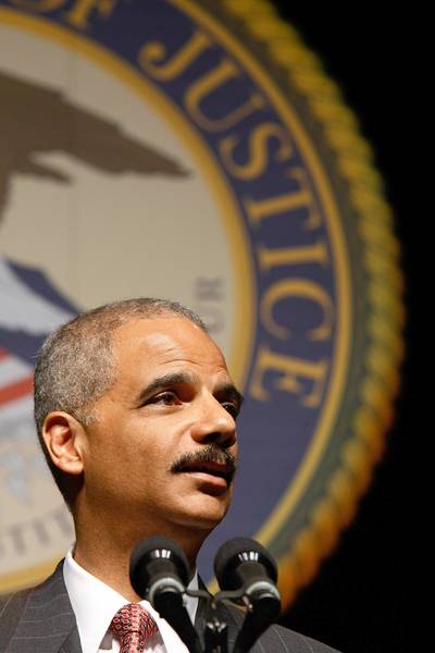 Jumping Right In It - “Though this nation has proudly thought of itself as an ethnic melting pot,” Holder said in a speech given during Black History Month in 2009, “In things racial we have always been and I believe continue to be, in too many ways, essentially a nation of cowards.”   (Photo: Chip Somodevilla/Getty Images)
