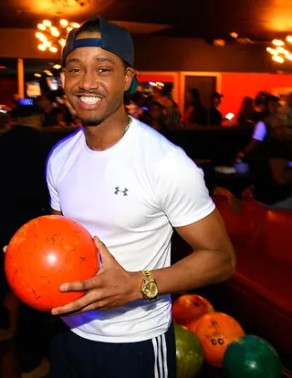 106 Legend - A white tee is all former 106 &amp; Park host Terrence Jenkins needed as he stepped out for a night of bowling for a great cause with some of his peers.(Photo: Hennessy via PMG Media Group)