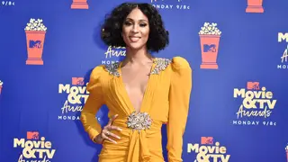 SANTA MONICA, CALIFORNIA - JUNE 15: Mj Rodriguez attends the 2019 MTV Movie & TV Awards - Arrivals at Barker Hangar on June 15, 2019 in Santa Monica, California. (Photo by David Crotty/Patrick McMullan via Getty Images)
