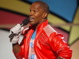 Celebrate MJ - Jamie Foxx honors Michael Jackson, but still manages to sneak in a few jokes. When Diddy tries to sit down, he tells him, "Don't sit down. I'll moonwalk all over your *ss."