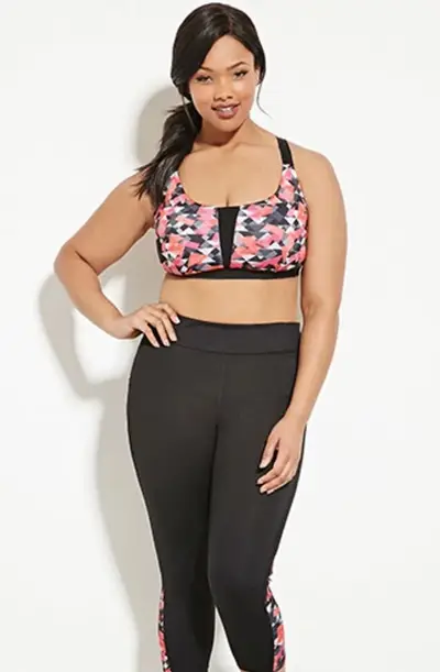 Printed Sports Bra - It may not look it, but this bra can last through any boot-camp class without any spillage — and it’s great at absorbing sweat. Pretty hot.&nbsp;(Photo: Forever 21)