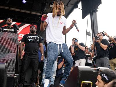 Fetty Wap - Fetty Wap had the fans singing every word to his smash &quot;Trap Queen&quot; and even stage dived during his performance on day two..&nbsp;(Photo: Matthew Eisman/Getty Images)