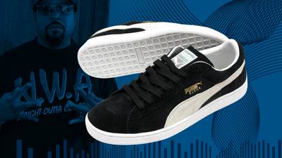 Suede Puma   - Suede Pumas were bi-coastally fresh in the '80s, so Cube had to place the cosign on these. Plus, it barely rains in Cali, so there was little chance of them getting ruined.