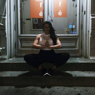 Crazy Confidence - Trill is about practicing the form and also taking pics of yourself doing it and sharing it. While some may think it's attention-seeking, it's not. It’s actually an empowering reminder that everybody can do yogo — curvy, muscular and all.  (Photo: Claire Fountain)