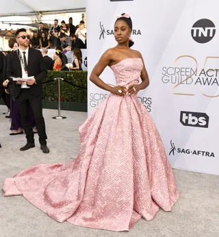 Kirby Howell-Baptiste In Monique Lhuillier - (Photo: Rodin Eckenroth/Getty Images) (Photo: Rodin Eckenroth/Getty Images)