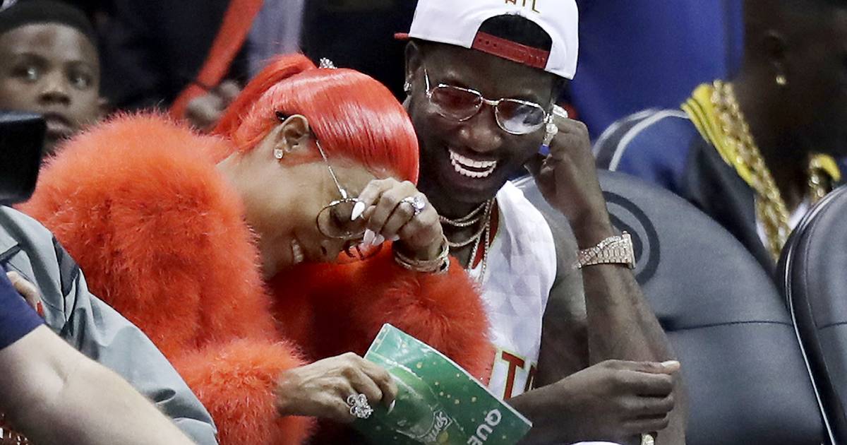 According 2 Hip-Hop - LATTO attends The Atlanta Hawks game.